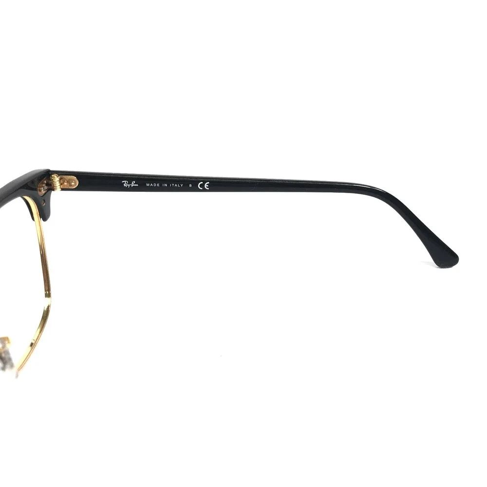 Ray-Ban Eyeglasses Frames RB3016 CLUBMASTER W0365 Black Gold Full Rim 51-21-145